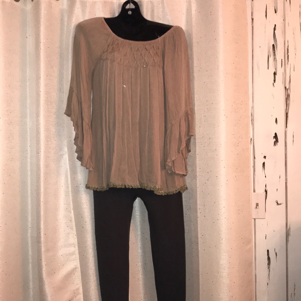 Nwot Umgeelong Sleeve Boho Tunic Blouse/Top